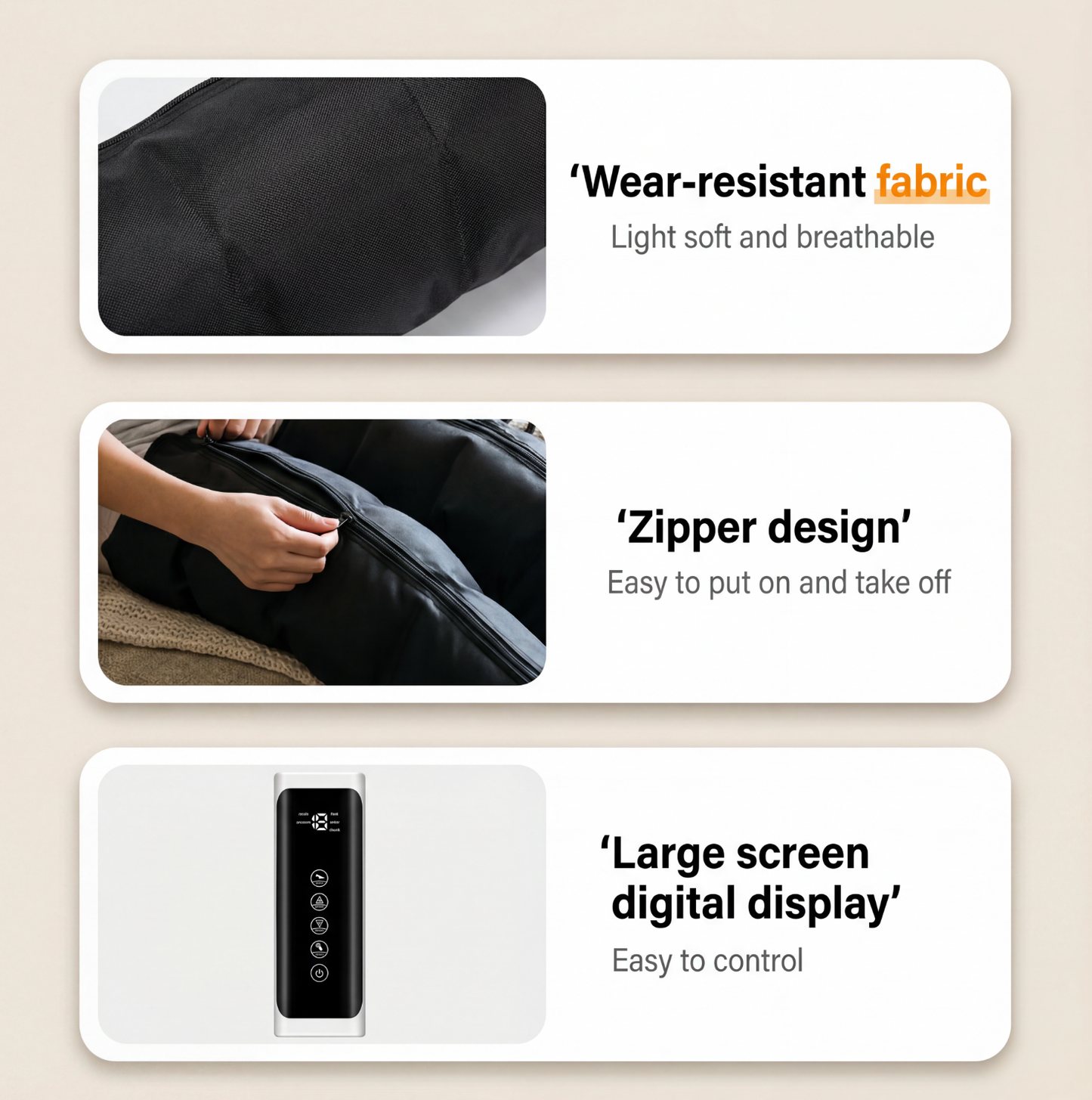 מסאז'ר דחיסה - רגליים שלמות 360° 